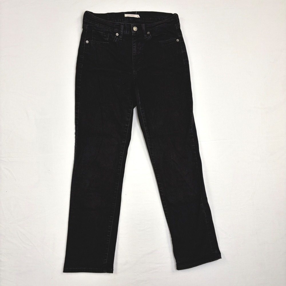 Levis Womens Classic Straight Leg Jeans Size 6M Black Denim